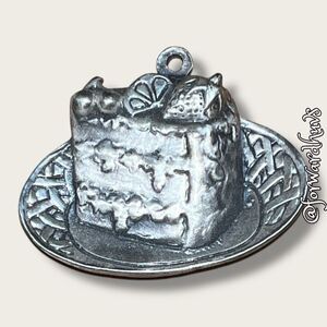 Bundle Sale 3 for $15 | Pewter Slice of Cake Charm / Pendant